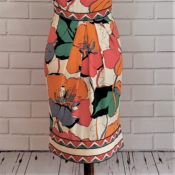 BCBGMAXAZRIA Floral Halter Dress Large - Picture 3 of 5